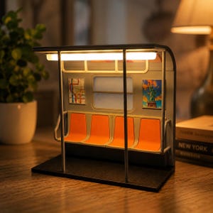 NYC Subway Night Light, New York Subway Lamp, Mini Train Desk Lamp, Urban Home Decor, Cozy Bedside Lamp, Unique Gift for City Lovers