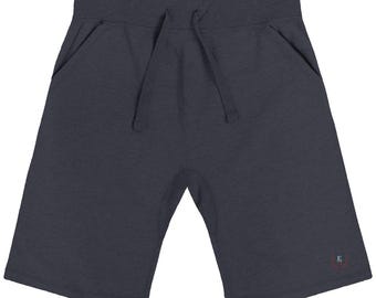 Earl Mercier Court Shorts | Minimal Luxury Shorts | Embroidered Crest | Clean Streetwear | Black Navy Shorts