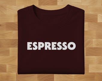 Espresso-t-shirt: Unisex baströja, mjuk bomullsblandning