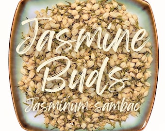 Dried Jasmine Flower Buds - Organic Arabian Jasmine Herb - Jasminum sambac - Bulk Loose Flowers for Herbal Tea