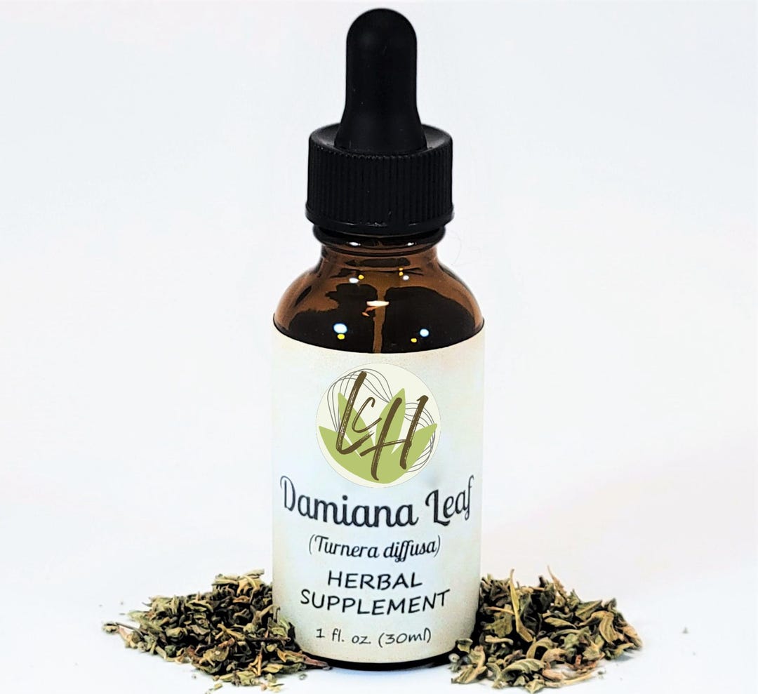 Damiana Leaf Tincture 1oz - Handcrafted Herbal Extract Dropper Bottle -  Turnera Diffusa - Plant Based Vegan - Lowcountry Herbs - Etsy