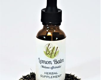 Zitronenmelisse Tinktur 1 Unze - Handgefertigte Kräuterextrakt Tropffläschchen - Melissa officinalis - Pflanzlich Vegan - LowCountry Herbs