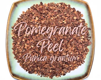 Dried Pomegranate Peel - Organic Dried Fruit Peel - Punica granatum - Bulk Herbs for Herbal Tea