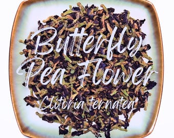 Dried Butterfly Pea Flower - Clitoria ternatea - Organic Dried Flowers in Bulk - Loose Herb Flower for Herbal Tea