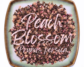 Dried Peach Blossoms - Organic Dried Flower Buds - Prunus persica - Bulk Herb Loose Flowers for Herbal Tea
