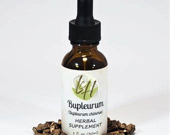 Bupleurumworteltinctuur 1oz - Handgemaakte druppelfles met extract Bupleurum chinense - Plantaardig veganistisch - Lowcountry Herbs