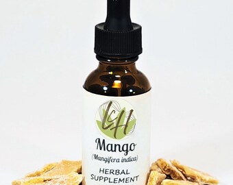 Mangotinctuur 1oz - handgemaakte druppelfles met kruidenextract - Mangifera indica - plantaardig veganistisch - Lowcountry-kruiden