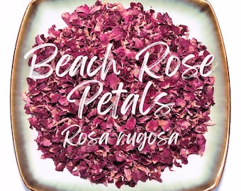 Pétalos de rosa de playa - Rosa rugosa - Pétalos de rosa secos orgánicos