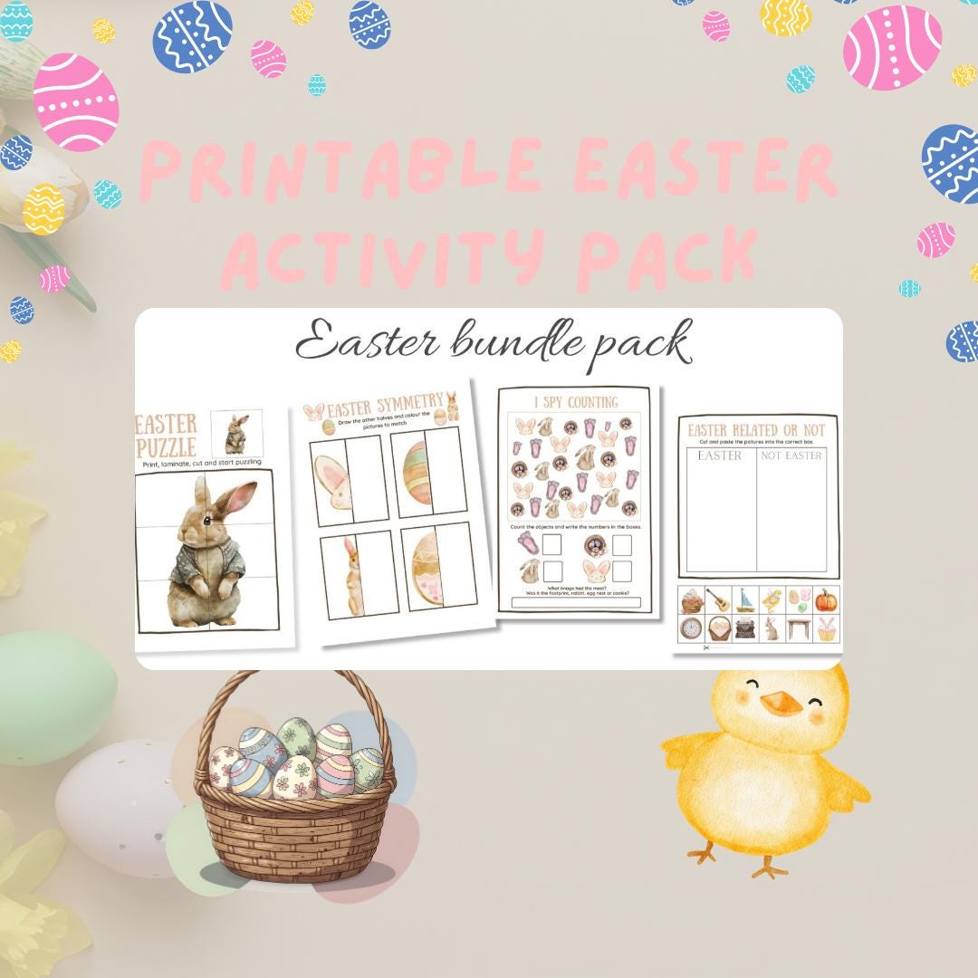 Printable Easter Activity Pack for Kids | Educational Easter Worksheets ...