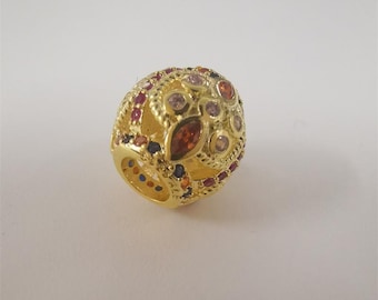 pandora s925 gold multi coloured fresco charm
