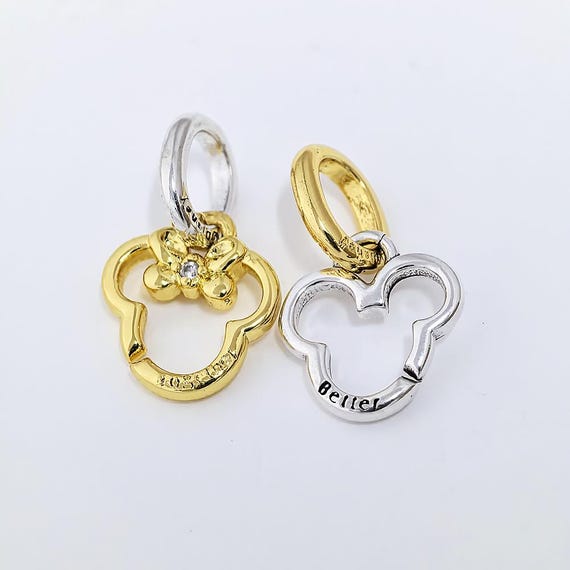 Pandora Mickey Mouse & Minnie Mouse Splittable Dangle Charm - Etsy