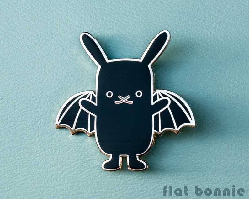 Bunny Bat Enamel Pin Kawaii Bat Backpack Pin Cute Rabbit - Etsy