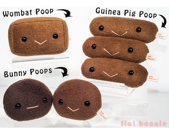 Easter Bunny poop plush set, Cute rabbit poo, Stuffed animal plushie, Kawaii poo plush, Handmade bunny lover gift Oopsie Poopsie Flat Bonnie
