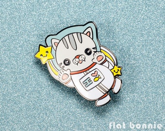 Cat fridge magnet, Kawaii space cat magnet, Cute animal locker magnet, Refrigerator magnet cat, Cat lover gift, Crazy cat lady, Flat Bonnie