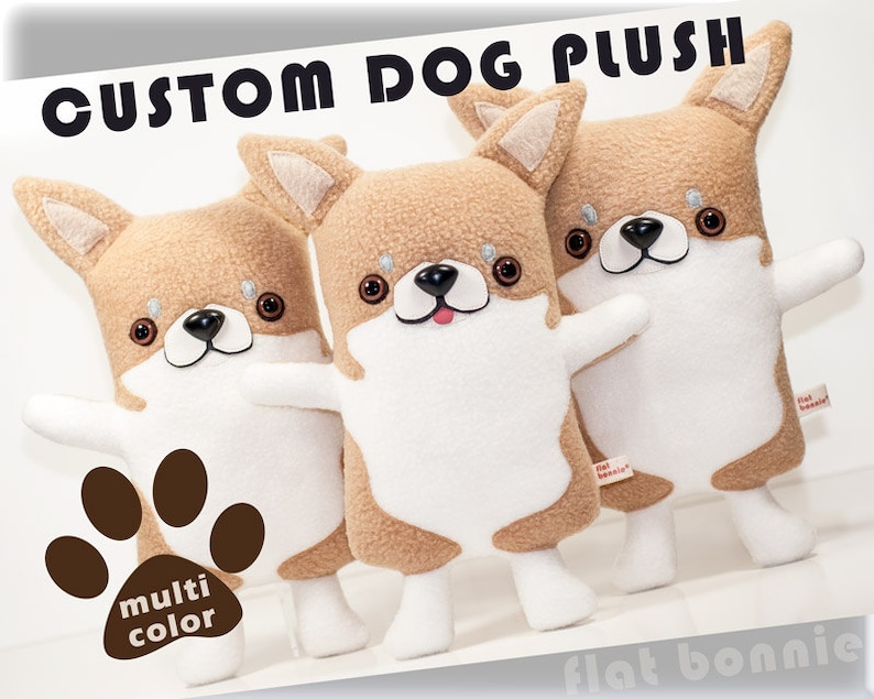 Custom dog stuffed animal, Stuffy toy of your puppy, Dog memorial plush, Personalized dog toy doll, Custom pet plushie, Dog lover gift image 1