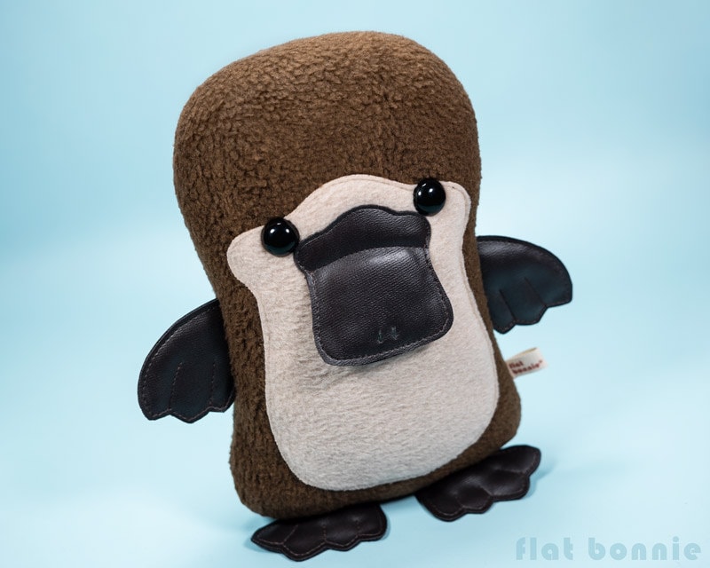 Animal de peluche de ornitorrinco peluche de ornitorrinco Kawaii Linda muneca de juguete suave Regalo de ornitorrinco de pico de pato Vida silvestre hecha a mano australia Flat Bonnie Etsy Espana