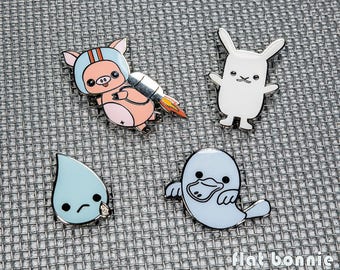 Cute magnet, Kawaii locker magnets bunny platypus ghost teardrop jet pig, Animal kitchen decor, Office magnet teacher gift, Flat Bonnie