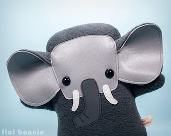 Olifant pluche Olifant knuffeldier, Schattig wildlife speelgoed, Kawaii olifant zachte speelgoed pop, handgemaakte verjaardagscadeau, Afrikaanse Aziatische, Flat Bonnie