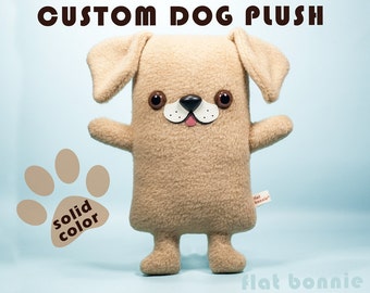 Customized Dog plush, Custom doggy stuffed animal, Solid color, Personalized pet memorial, Custom pet plushie, Handmade dog lover gift