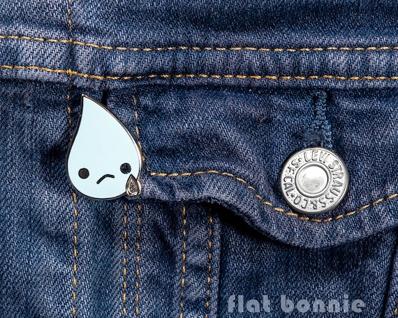 Teardrop Enamel Pin Tear Drop Backpack Pin Ugly Cry Jacket Pin