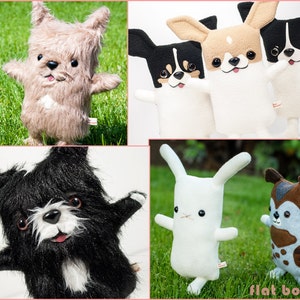 Custom dog stuffed animal, Stuffy toy of your puppy, Dog memorial plush, Personalized dog toy doll, Custom pet plushie, Dog lover gift image 3