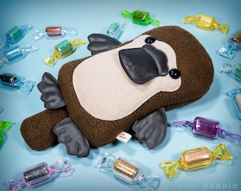 Kawaii Platypus Plush: Handmade Fleece Stuffed Animal
