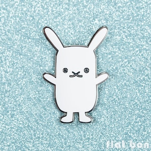 Rabbit enamel pin, Bunny enamel pin, Kawaii backpack pin, Cute animal lover gift, Hard enamel jacket pin rabbit jewelry, Flat Bonnie
