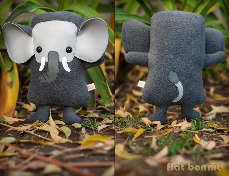 flat elephant stuffed animal
