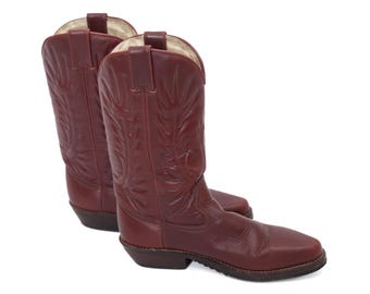 Botas de cuero estilo gaucho vintage con arnés, talla EU 40 / US 9