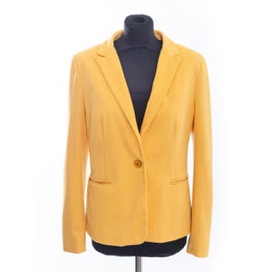 Vintage Mustard Yellow Blazer | Flowerby Charm's Paris, Fitted Size M