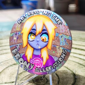 Not Beating The Brony Allegations My little Pony MLP Derpy Button Pin Badge