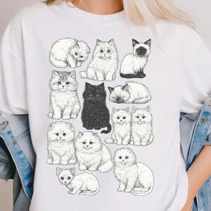 Cute Cat Shirt Comfort Colors, Cat Lover Gift, Kitten T Shirt, Cat Mom Tee, Cat Owner Gift, Animal Lover Shirt, Cute Cats Tee image 4