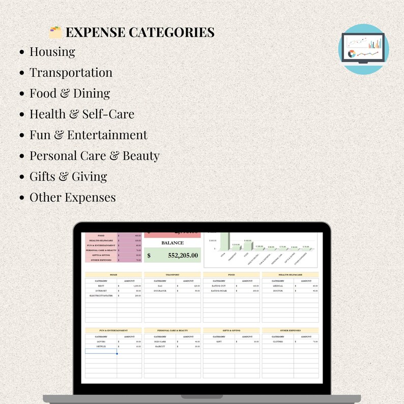 Expense Tracker Spreadsheet Google Sheets Excel | Personal Finance ...