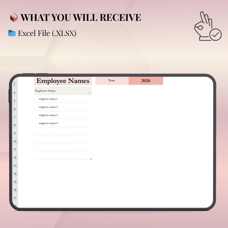 Employee Absence Tracker Calendar 2026 | HR Vacation Sick Leave Planner ...