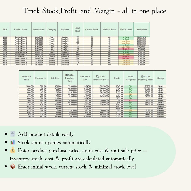 Stock Tracker Worksheet.pdf Inventory and Stock Tracker Template for Small Business – Google Sheets ...