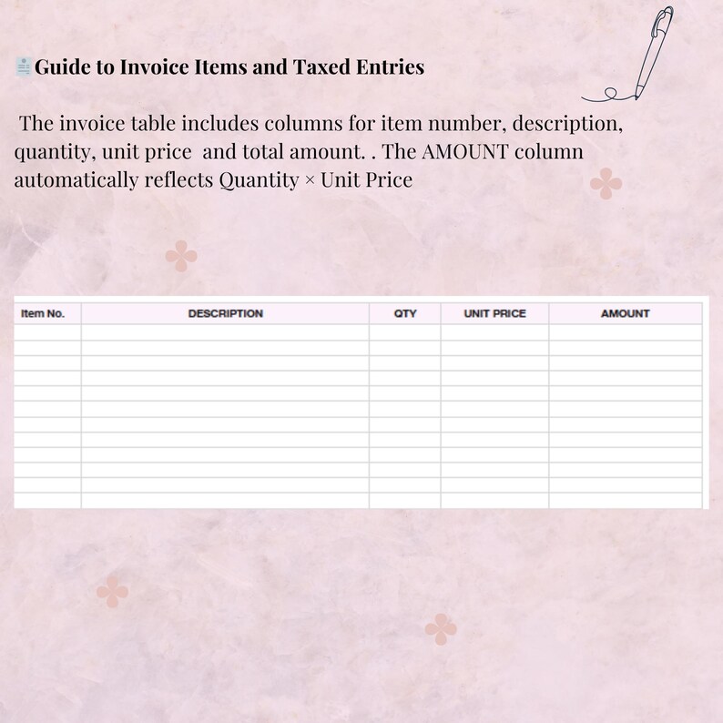 Printable Invoice Template Excel Google Sheets Invoice Editable Form ...