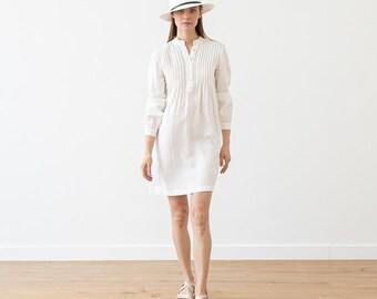 Vestido lencero blanco sin mangas, vestido de verano, camisola, ropa de playa, lencería sexy, ropa de dormir, camisón