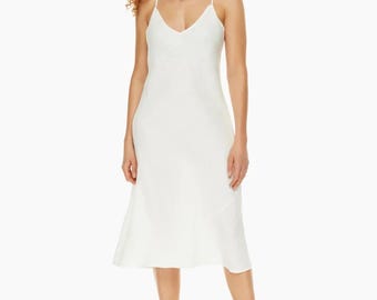 Camisón de lino hecho a mano, ropa de dormir victoriana, bata suave, vestido de mañana para mujer, regalo de Navidad