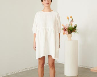 Camisón victoriano de lino, camisón vintage, vestido de novia, camisón de luna de miel, ropa de dormir para mujer, camisón de estar por casa