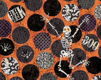 Halloween Skeleton Dot Skeleton from Springs Creative Fabric