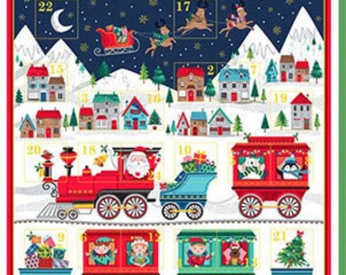 Santa Express Advent Calendar PANEL 24 Inches From Makower UK Fabric Etsy