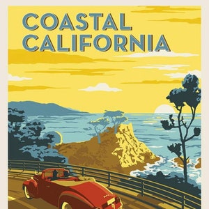 Destinations - Coastal California Poster Panel 36 Inches from Riley Blake Fabric