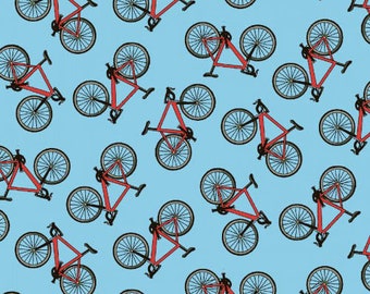 PARIS BALLOONS Fabric Fat Quarter Cotton Craft Quilting TRES GRAPHIQUE Bicycles