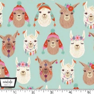 Llama Fiesta MINKY - Llama Cloud from Michael Miller Fabric