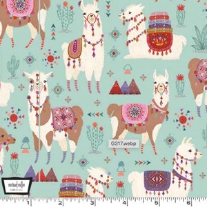 Llama Fiesta - Llama Fiesta Cloud from Michael Miller Fabric