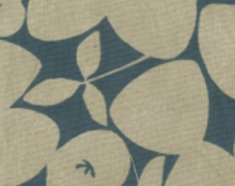 Simple Life CANVAS - Flower Leaf Dusty Blue from Kokka Fabric