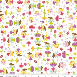Fairy Garden - Toss White by Lori Whitlock from Riley Blake Fabric