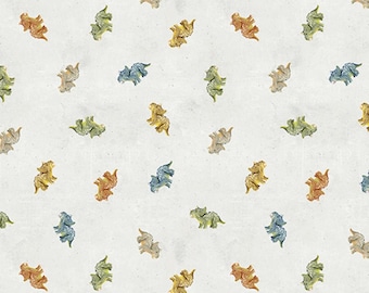 Age of the Dinosaurs - Tiny Triceratops Linen from Windham Fabrics