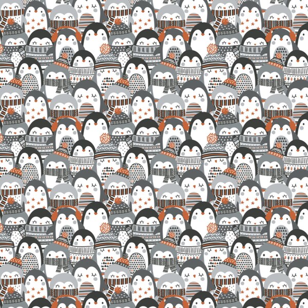Penguin Fabric - Etsy