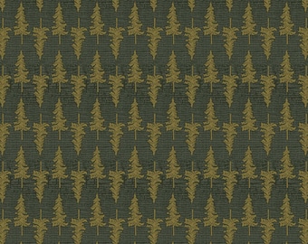 Willow Bend - Bosque de árboles ponderosa medianoche de Windham Fabrics